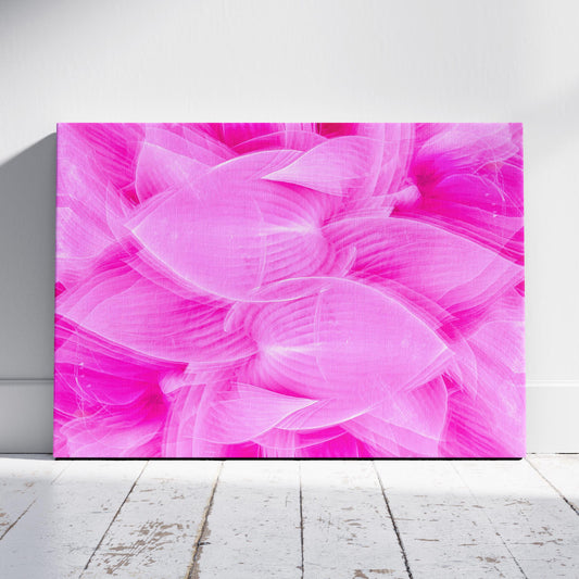 Vibrant Petals in Pink Bloom - Framed Canvas Wall Art Print - House Prints