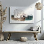 Polar Bear - John James Audubon - Framed Canvas Wall Art Print | House Prints