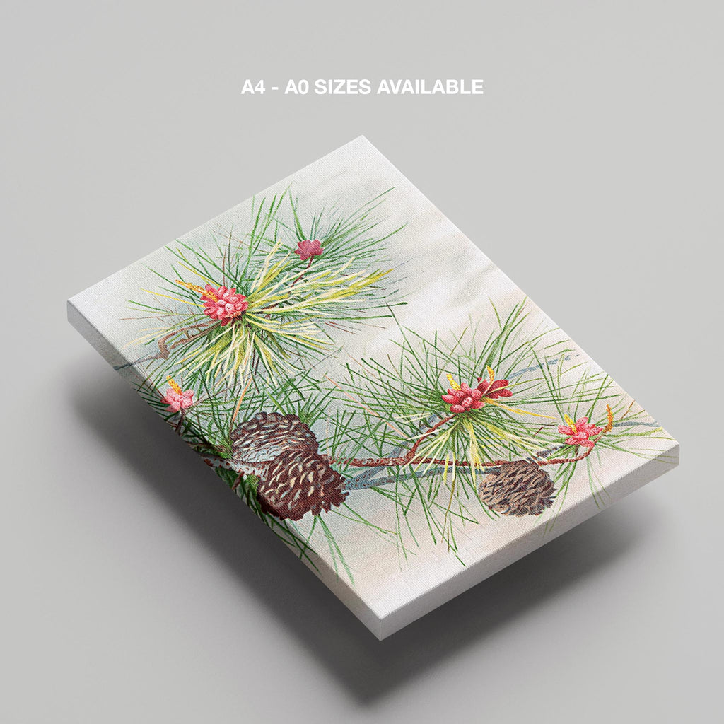 Festive Christmas Holly Leaf Illustration - Framed Canvas Wall Art Print | House Prints