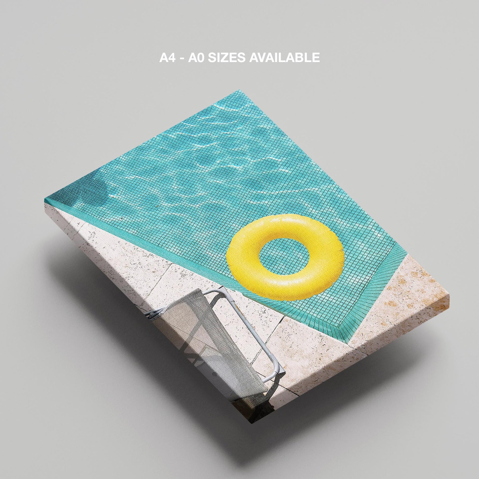Bright Float in Summer Pool - Framed Canvas Wall Art Print - House Prints