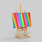 Vibrant Rainbow Spectrum of Colour Stripes - Framed Canvas Wall Art Print | House Prints
