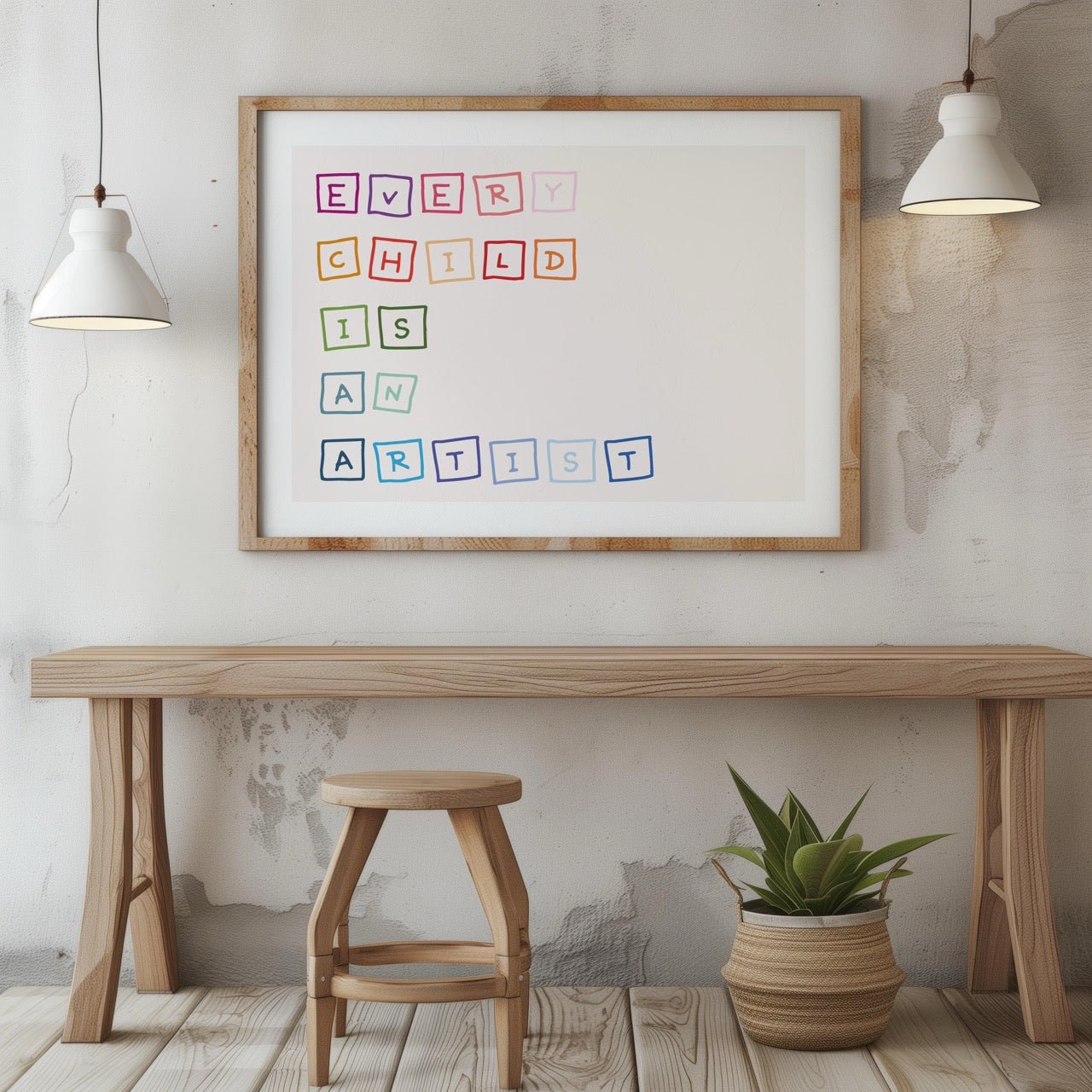 Every Child is an Artist Nursery Quote - Rolled Poster Wall Art Print | House Prints