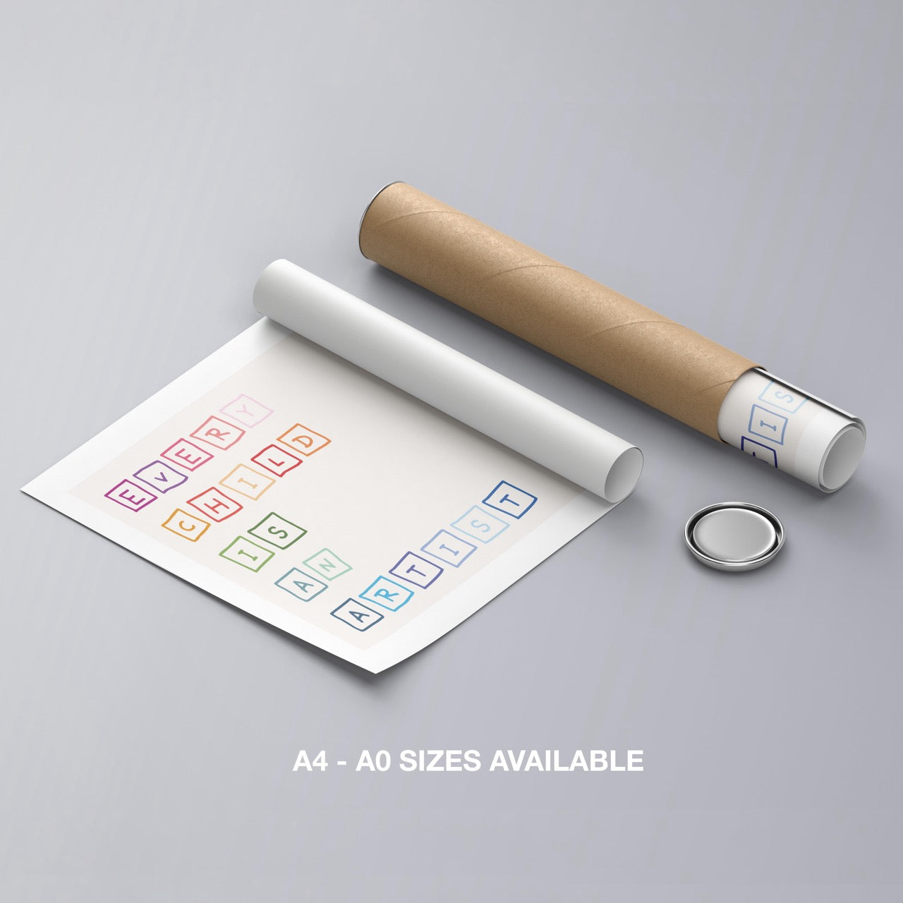Every Child is an Artist Nursery Quote - Rolled Poster Wall Art Print | House Prints