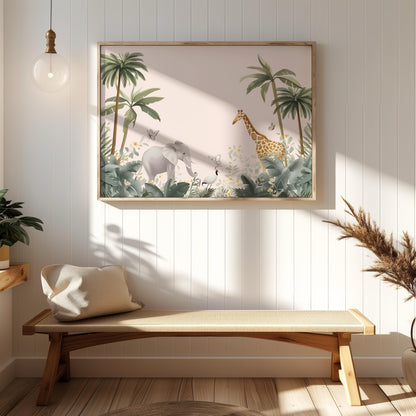 Safari Harmony with Jungle Friends - Rolled Poster Wall Art Print - House Prints