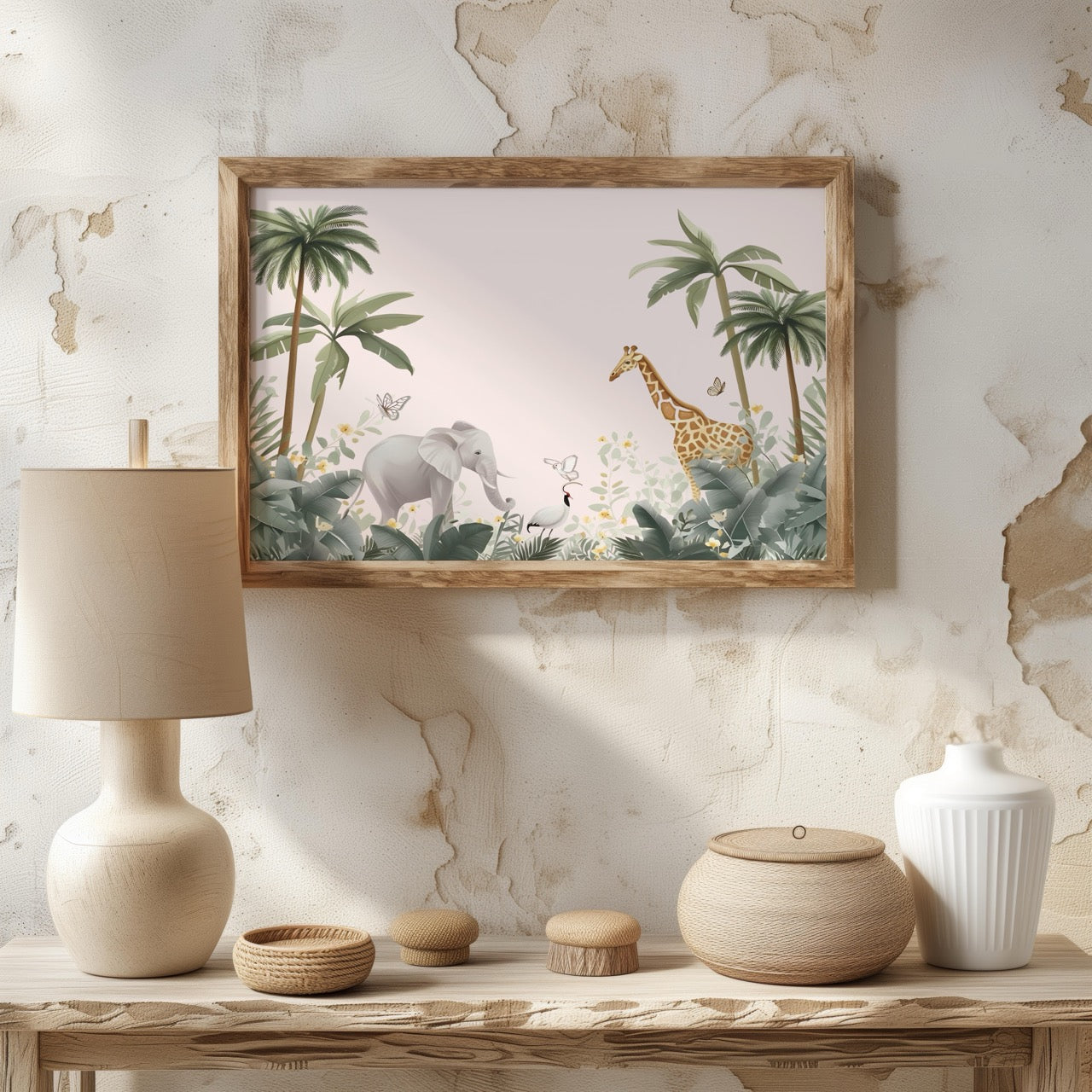 Safari Harmony with Jungle Friends - Rolled Poster Wall Art Print - House Prints