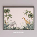 Safari Harmony with Jungle Friends - Rolled Poster Wall Art Print | House Prints