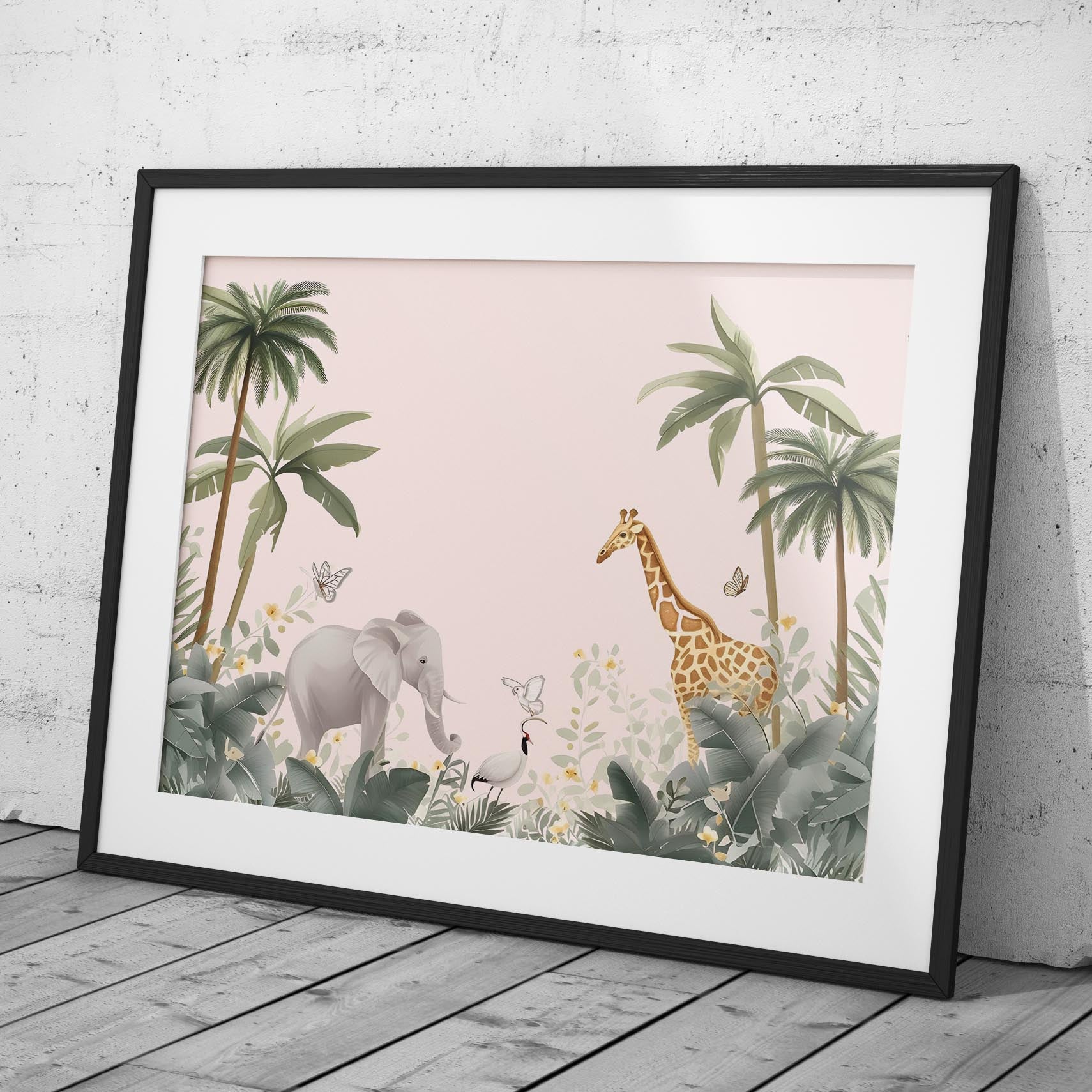 Safari Harmony with Jungle Friends - Rolled Poster Wall Art Print - House Prints