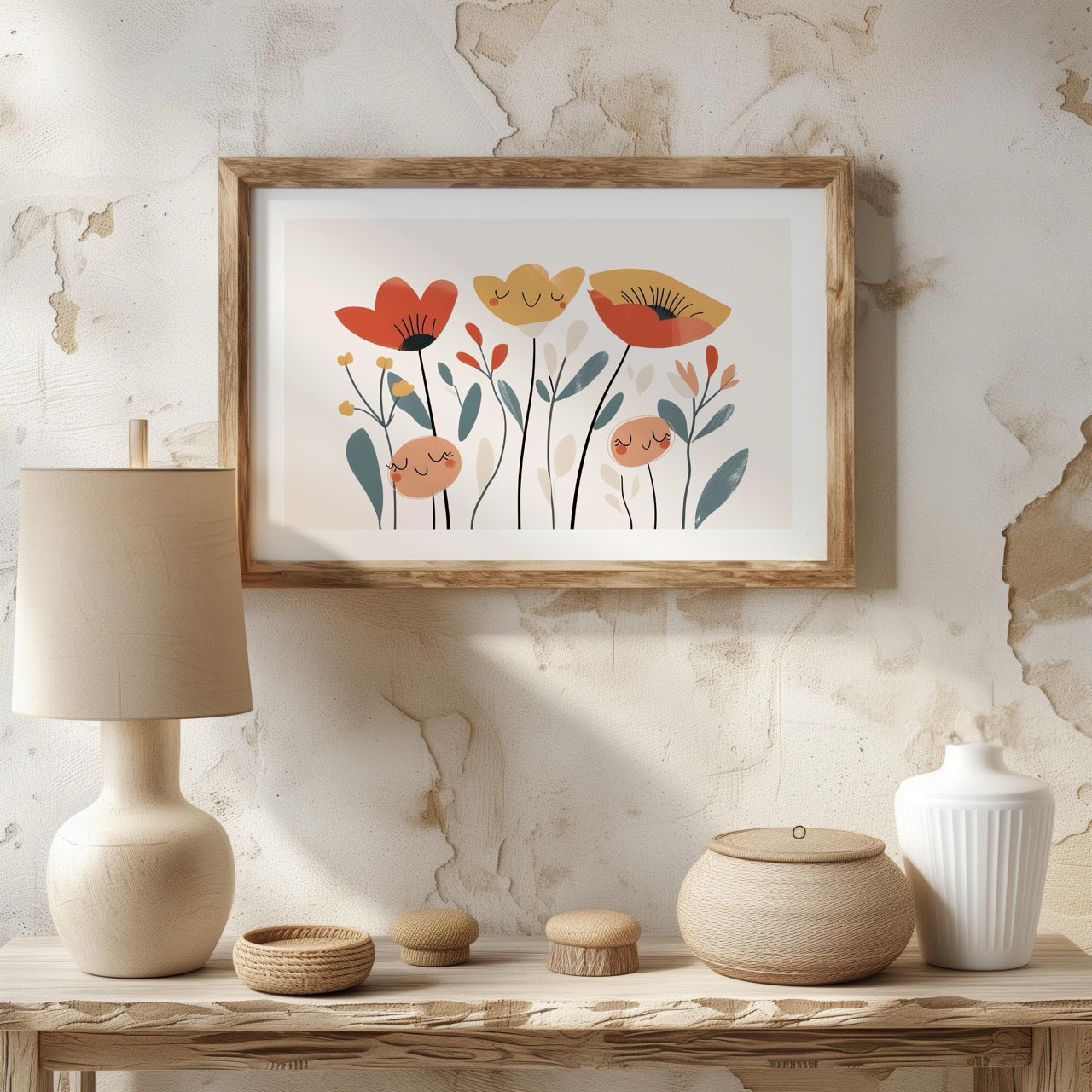 Smiling Floral Wildflower Blooms - Rolled Poster Wall Art Print | House Prints