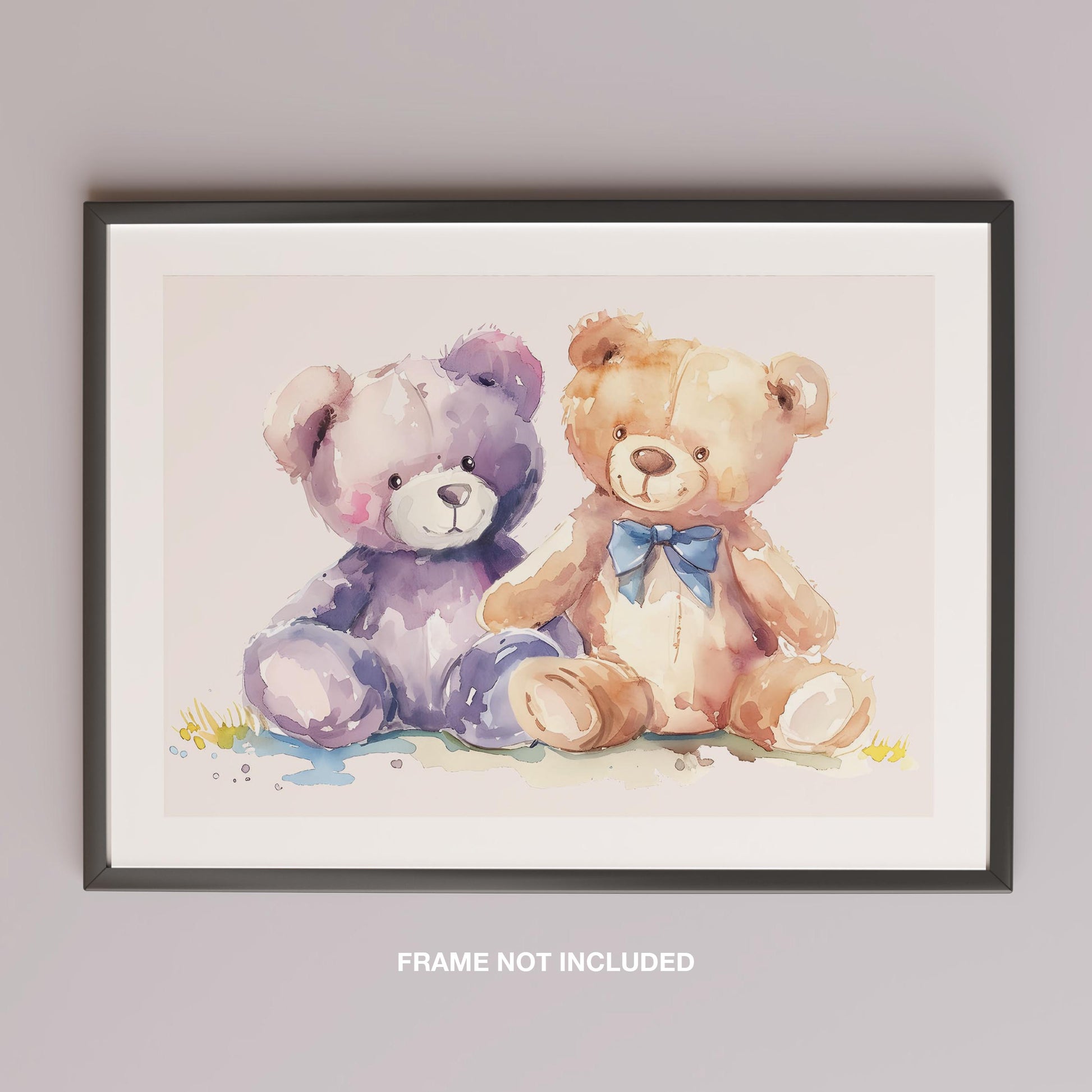Adorable Nursery Cuddly Teddy Bears - Rolled Poster Wall Art Print - House Prints