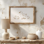 Mother Duck & Ducklings Springtime Nursery - Rolled Poster Wall Art Print | House Prints