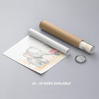 Cute Nursery Elephant & Friends Playtime - Rolled Poster Wall Art Print | House Prints