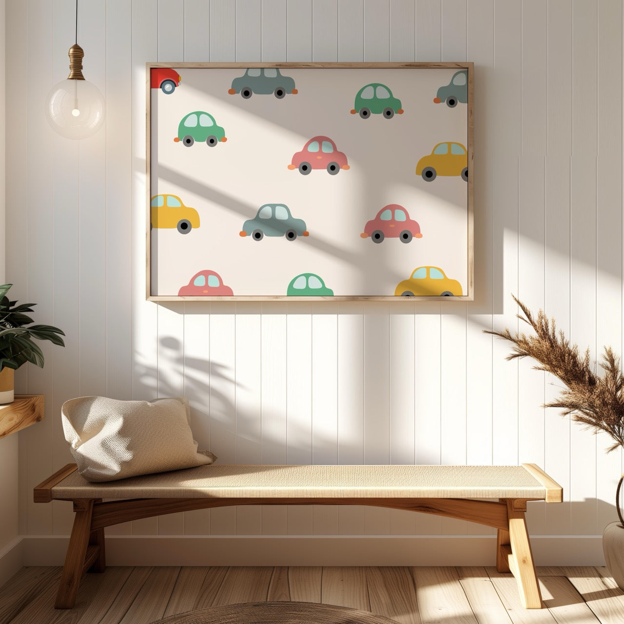 Playful Nursery Colourful Cars - Rolled Poster Wall Art Print | House Prints