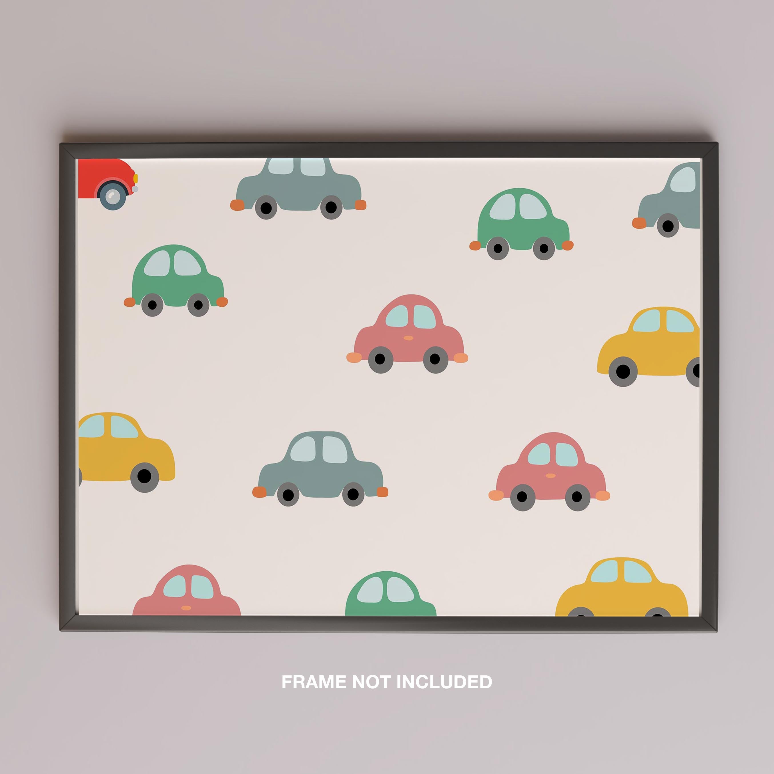 Playful Nursery Colourful Cars - Rolled Poster Wall Art Print | House Prints