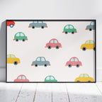 Playful Nursery Colourful Cars - Rolled Poster Wall Art Print | House Prints