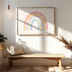 Pastel Nursery Rainbow Starry Dreams - Rolled Poster Wall Art Print | House Prints
