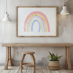 Pastel Nursery Rainbow Starry Dreams - Rolled Poster Wall Art Print | House Prints