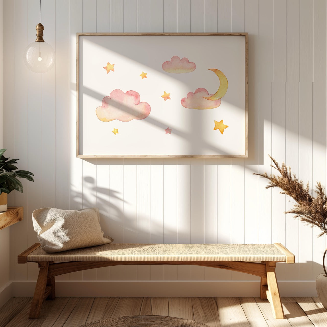 Dreamy Soft Pastel Pink Clouds - Rolled Poster Wall Art Print | House Prints