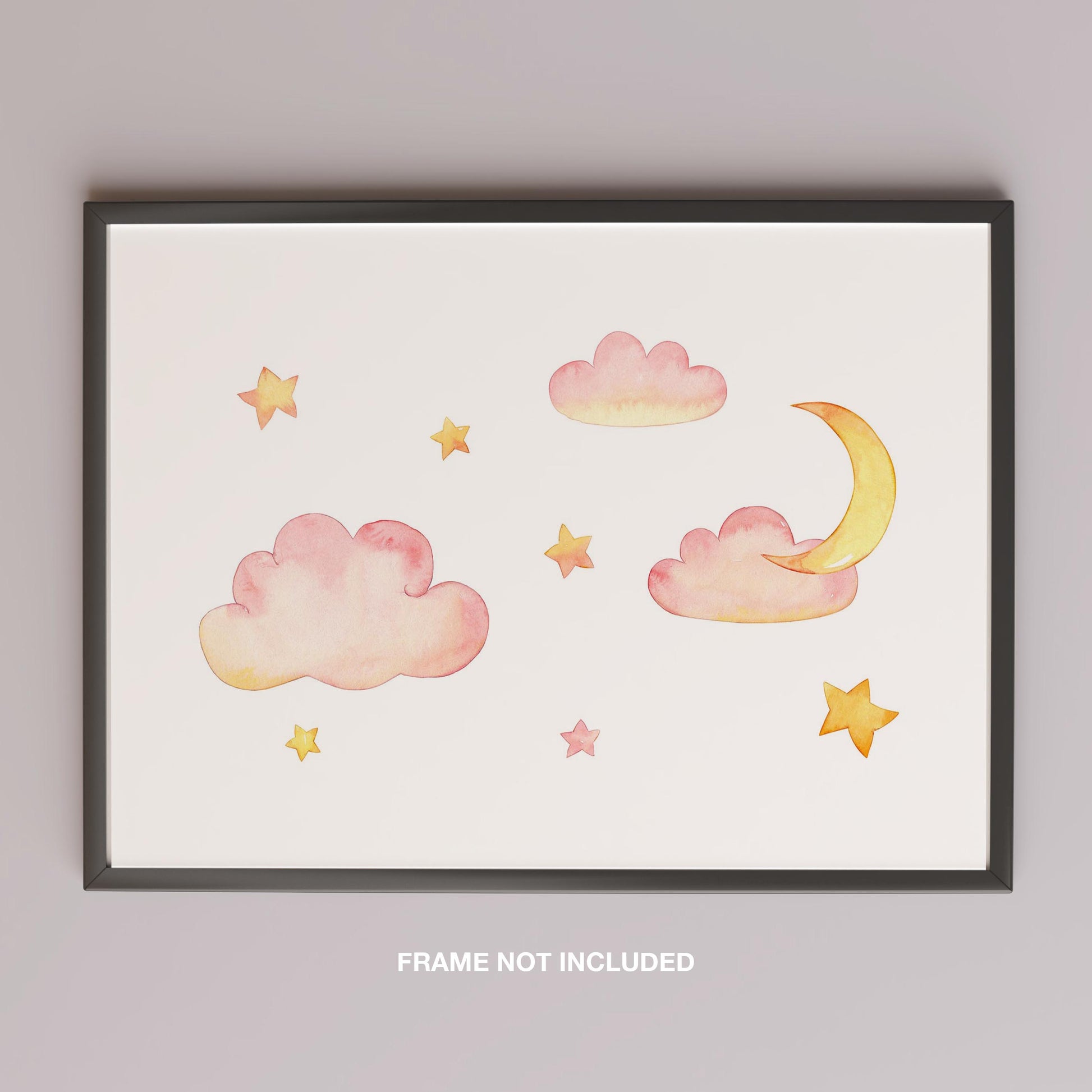 Dreamy Soft Pastel Pink Clouds - Rolled Poster Wall Art Print - House Prints