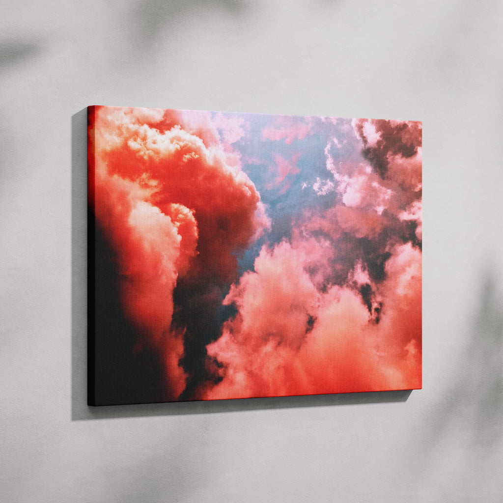 Blush Pink Skies at Sunset - Framed Canvas Wall Art Print | House Prints