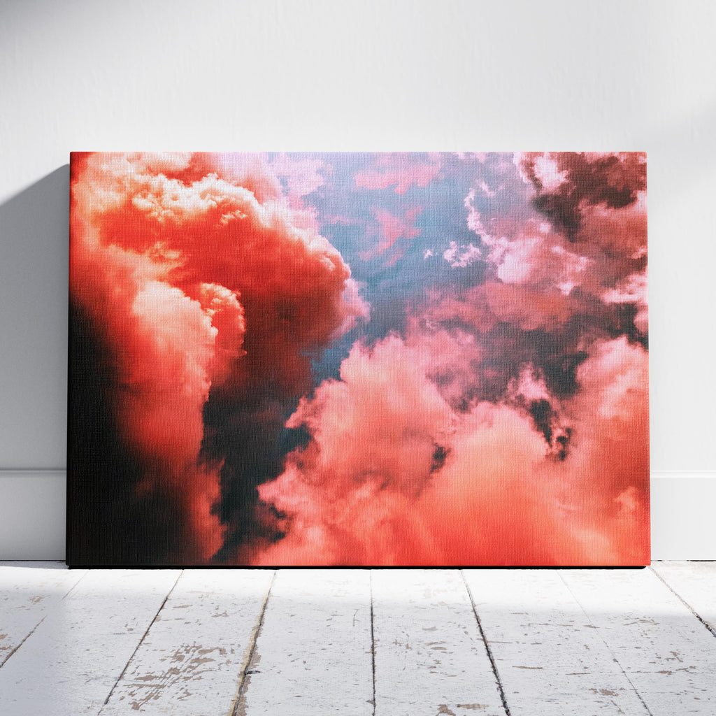 Blush Pink Skies at Sunset - Framed Canvas Wall Art Print | House Prints