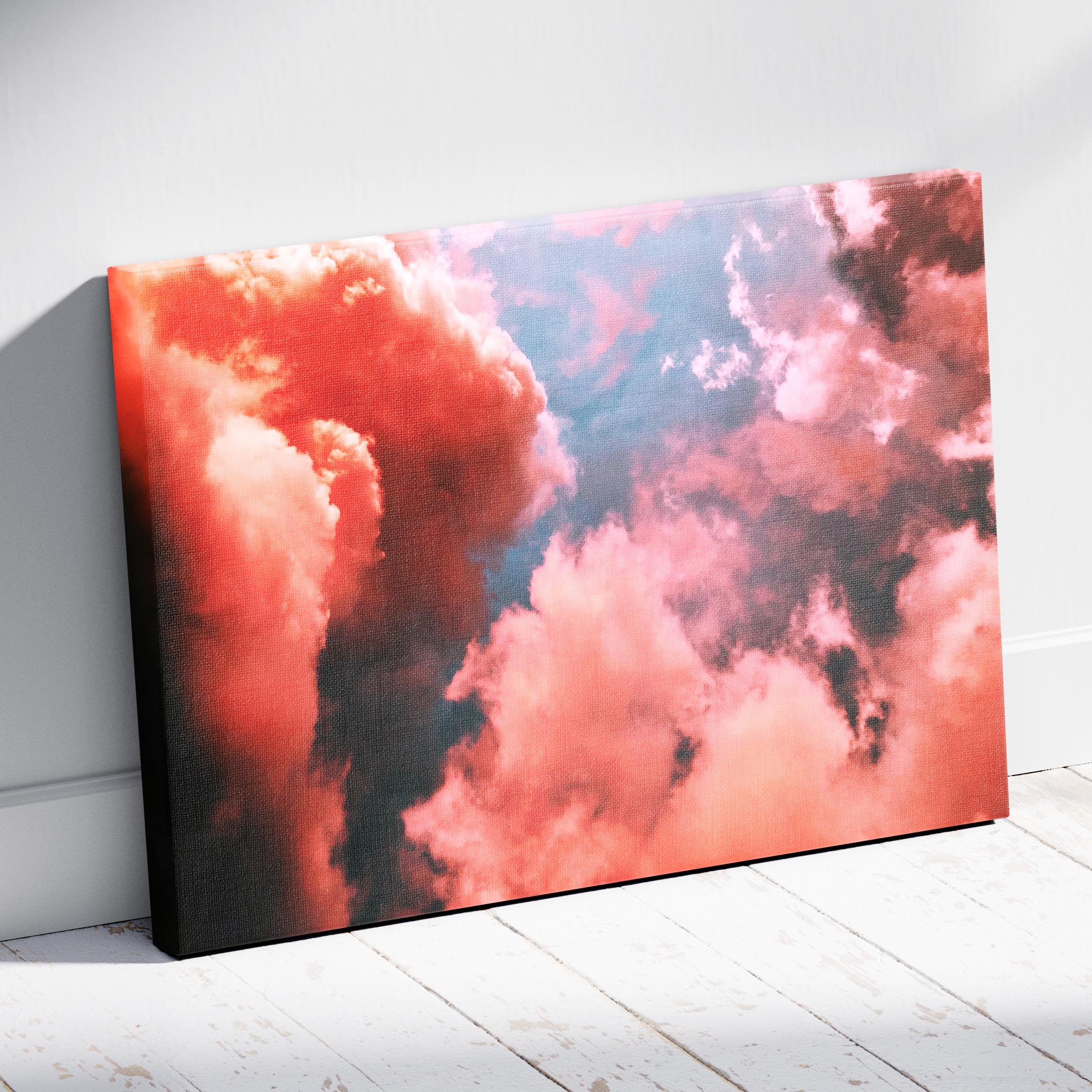 Blush Pink Skies at Sunset - Framed Canvas Wall Art Print | House Prints