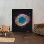 Ring Nebula Cosmos Space Hubble Telescope - Framed Canvas Wall Art Print | House Prints