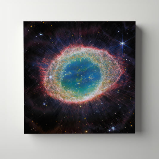Ring Nebula Cosmos Space Hubble Telescope - Framed Canvas Wall Art Print - House Prints