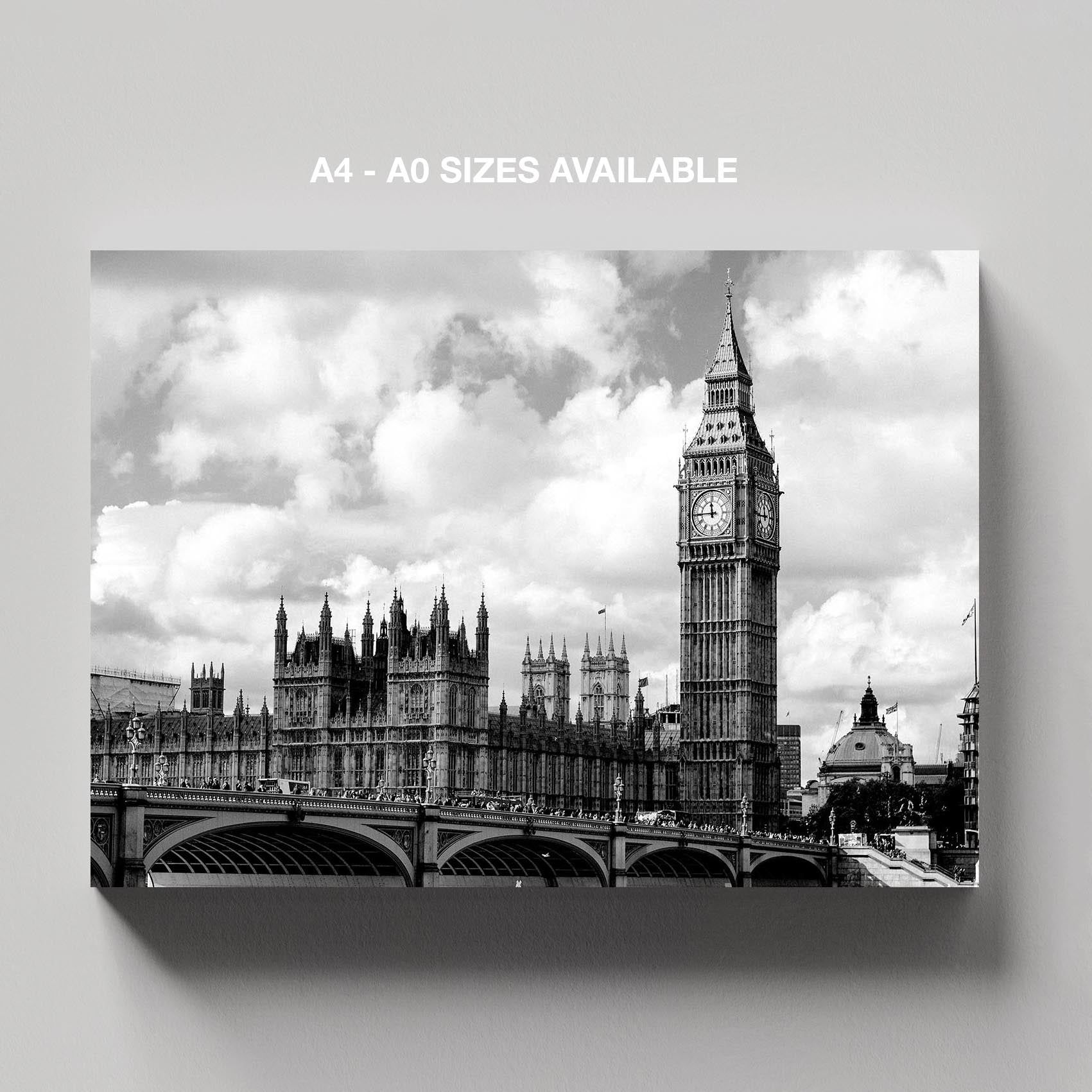 Timeless London Big Ben View - Framed Canvas Wall Art Print - House Prints