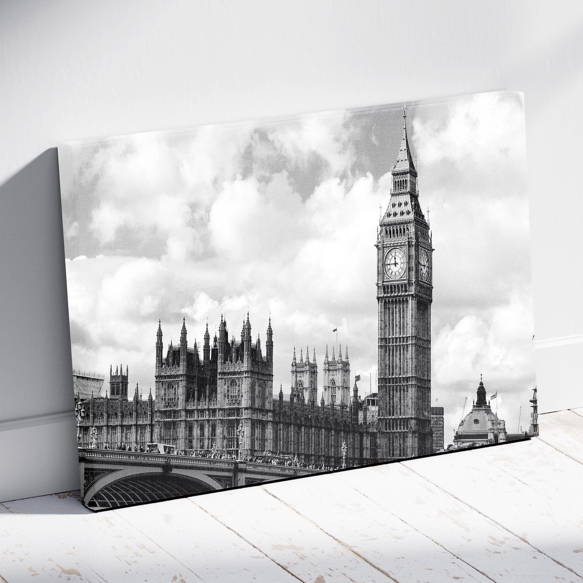 Timeless London Big Ben View - Framed Canvas Wall Art Print - House Prints