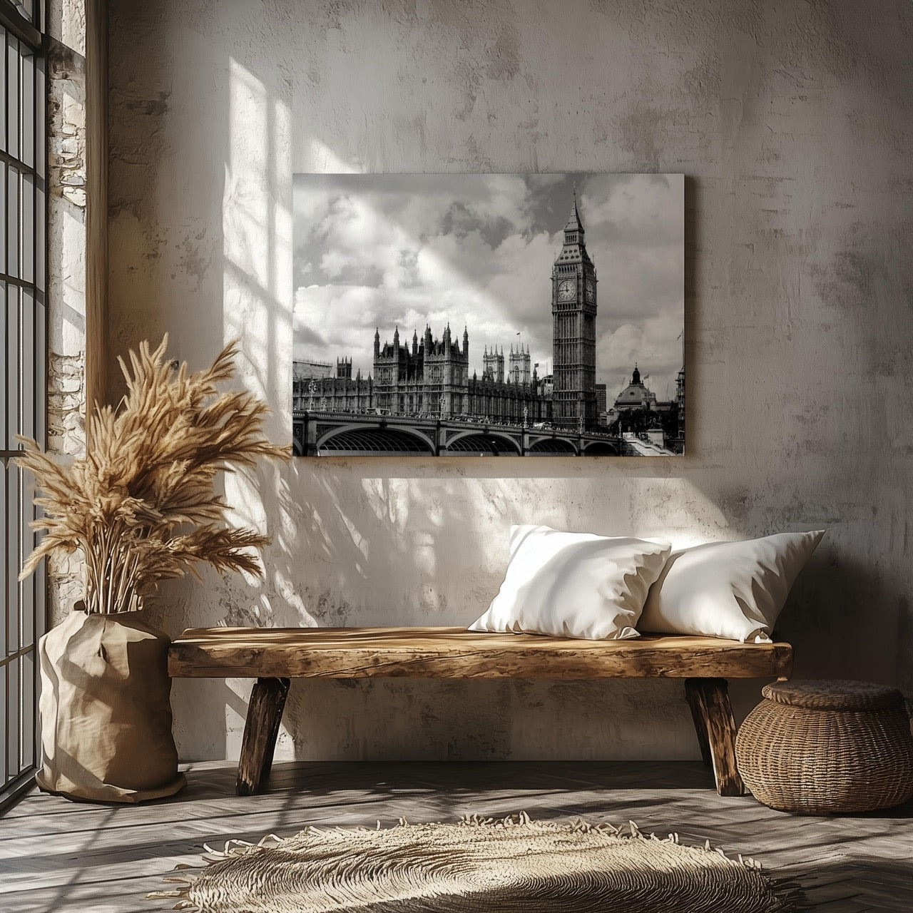 Timeless London Big Ben View - Framed Canvas Wall Art Print - House Prints