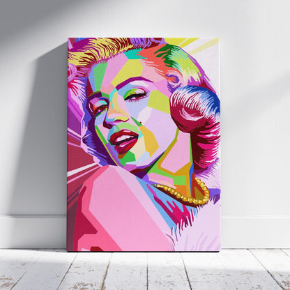 Pop Art Glamour Icon - Framed Canvas Wall Art Print - House Prints