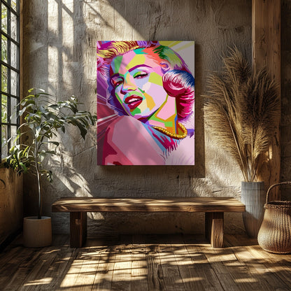 Pop Art Glamour Icon - Framed Canvas Wall Art Print - House Prints