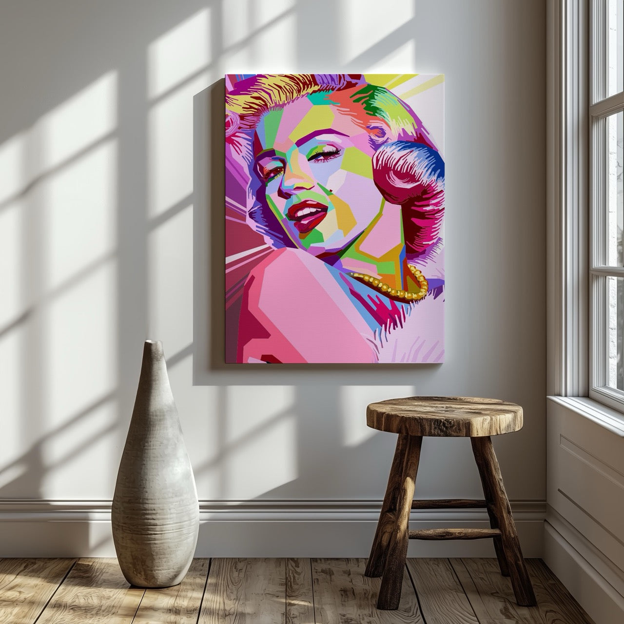 Pop Art Glamour Icon - Framed Canvas Wall Art Print - House Prints