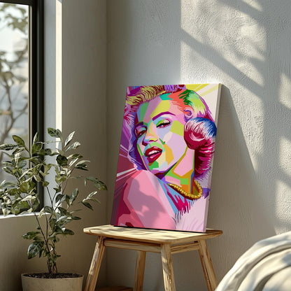 Pop Art Glamour Icon - Framed Canvas Wall Art Print - House Prints