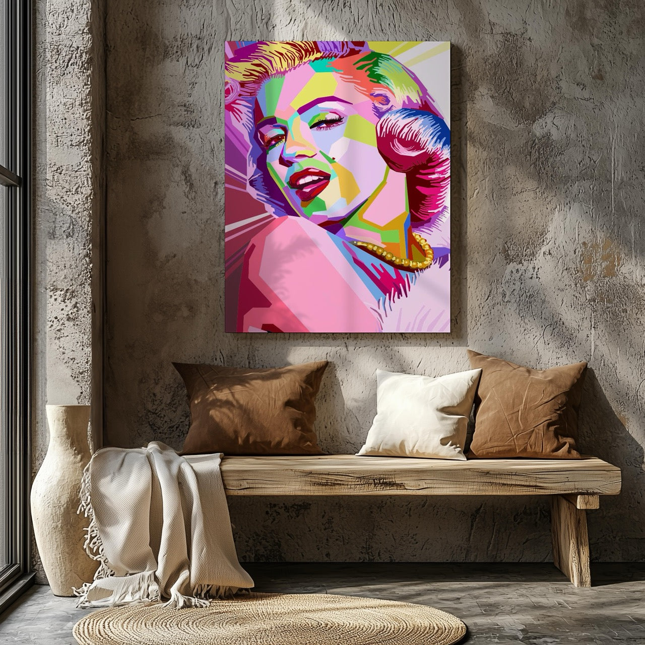 Pop Art Glamour Icon - Framed Canvas Wall Art Print - House Prints