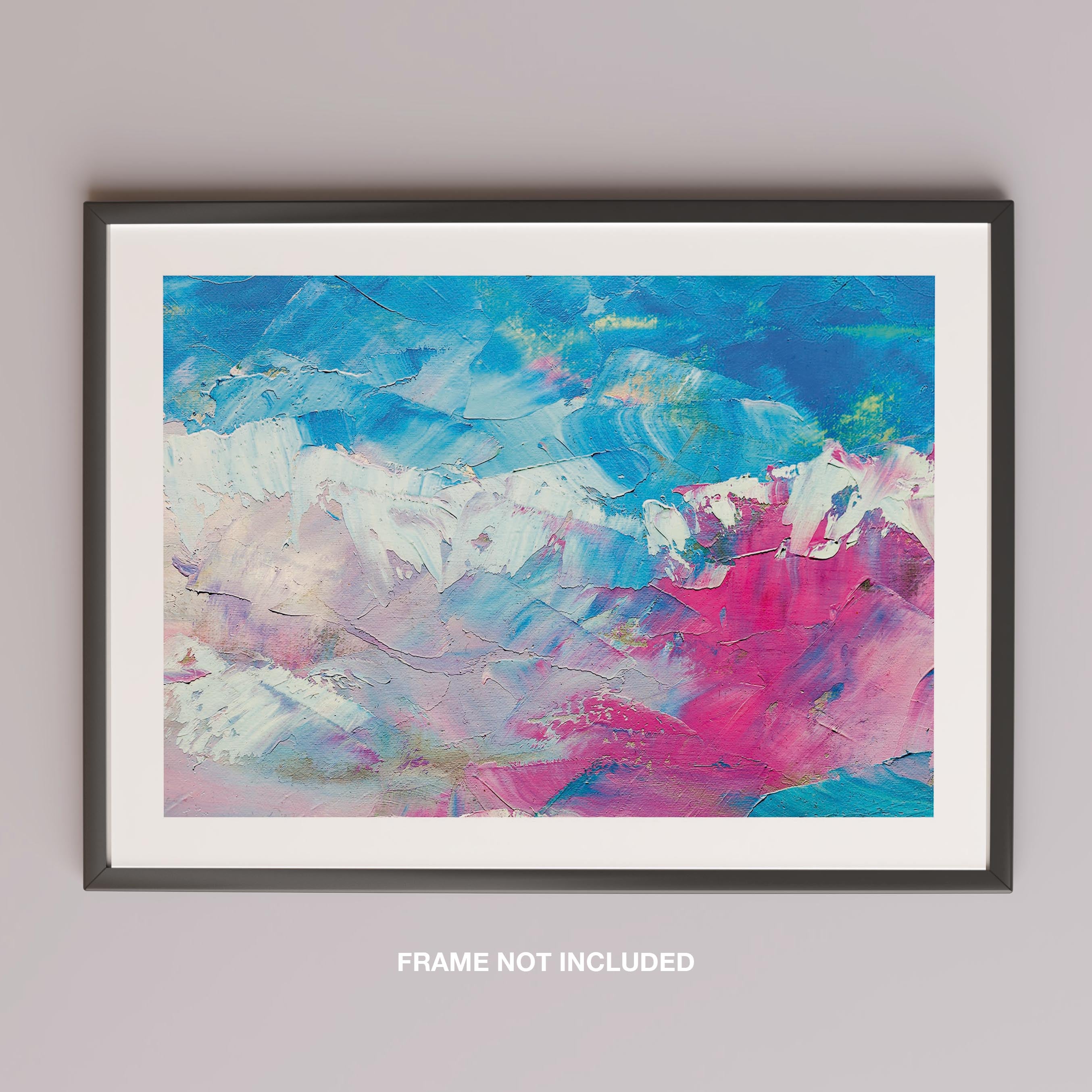 Vibrant Abstract Blue & Pink Hues - Rolled Poster Wall Art Print | House Prints