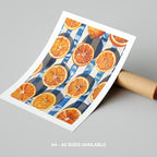 Orange Citrus Symphony in the Sunlight - Rolled Poster Wall Art Print | House Prints