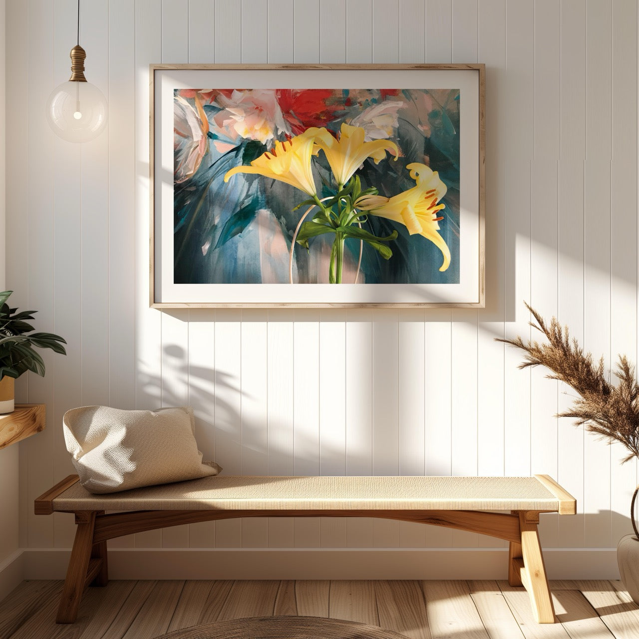 Radiant Yellow Lilies in Bloom - Rolled Poster Wall Art Print | House Prints