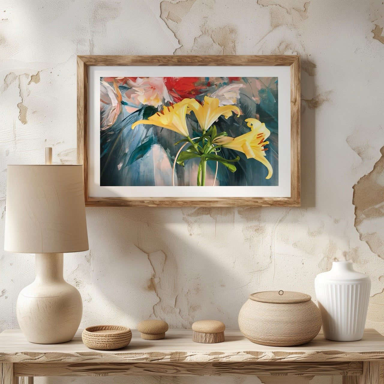Radiant Yellow Lilies in Bloom - Rolled Poster Wall Art Print | House Prints