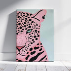 Pink Panther's Fierce Gaze - Framed Canvas Wall Art Print | House Prints