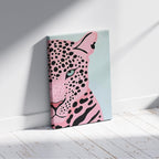 Pink Panther's Fierce Gaze - Framed Canvas Wall Art Print | House Prints