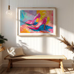 Vibrant Abstract Pink Heels - Rolled Poster Wall Art Print | House Prints