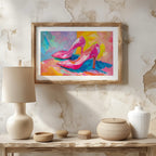 Vibrant Abstract Pink Heels - Rolled Poster Wall Art Print | House Prints