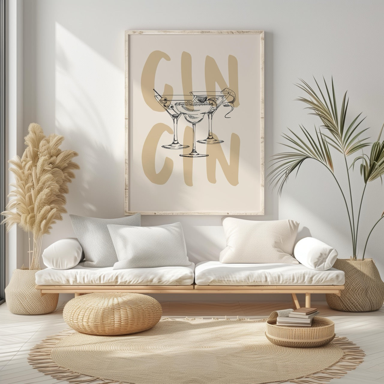 Cheers to Gin & Elegant Cocktails - Rolled Poster Wall Art Print
