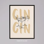 Cheers to Gin & Elegant Cocktails - Rolled Poster Wall Art Print | House Prints