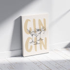 Cheers to Gin & Elegant Cocktails - Framed Canvas Wall Art Print | House Prints