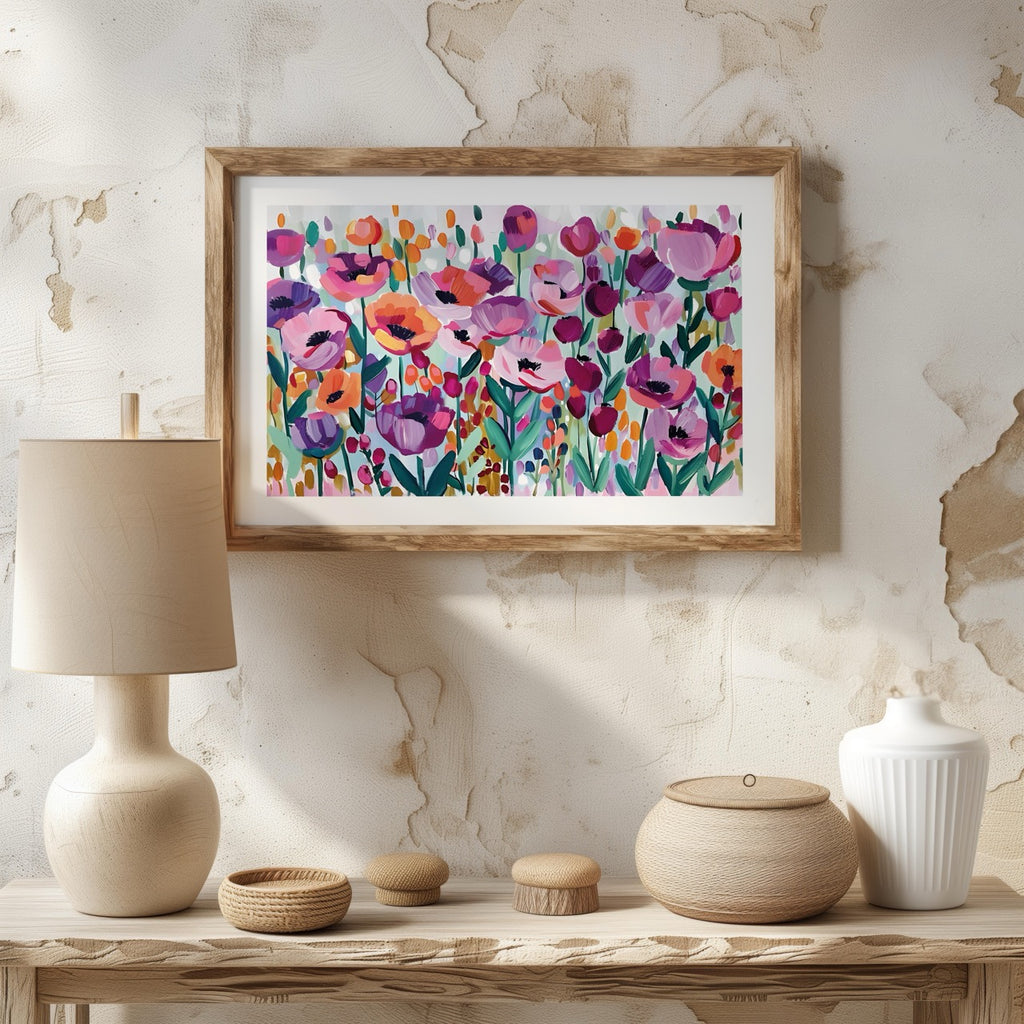 Vibrant Spring Floral Symphony - Rolled Poster Wall Art Print | House Prints