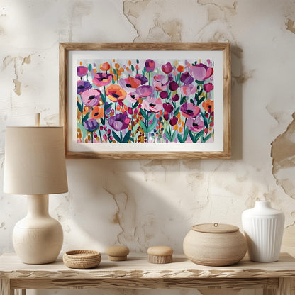 Vibrant Spring Floral Symphony - Rolled Poster Wall Art Print - House Prints