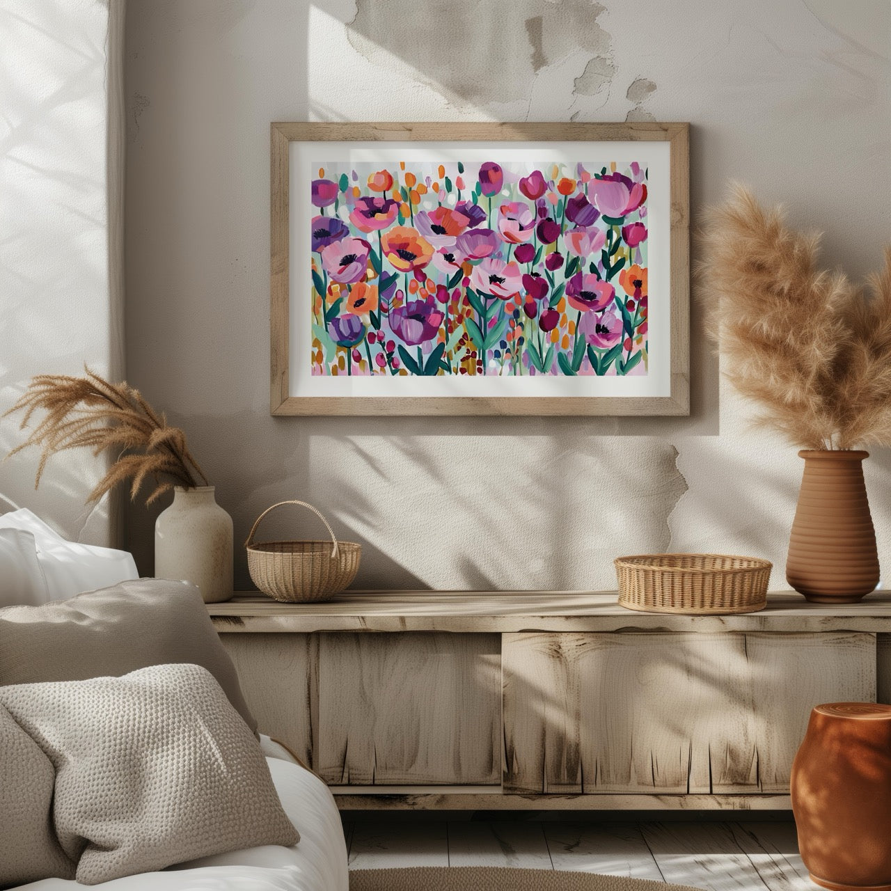 Vibrant Spring Floral Symphony - Rolled Poster Wall Art Print - House Prints