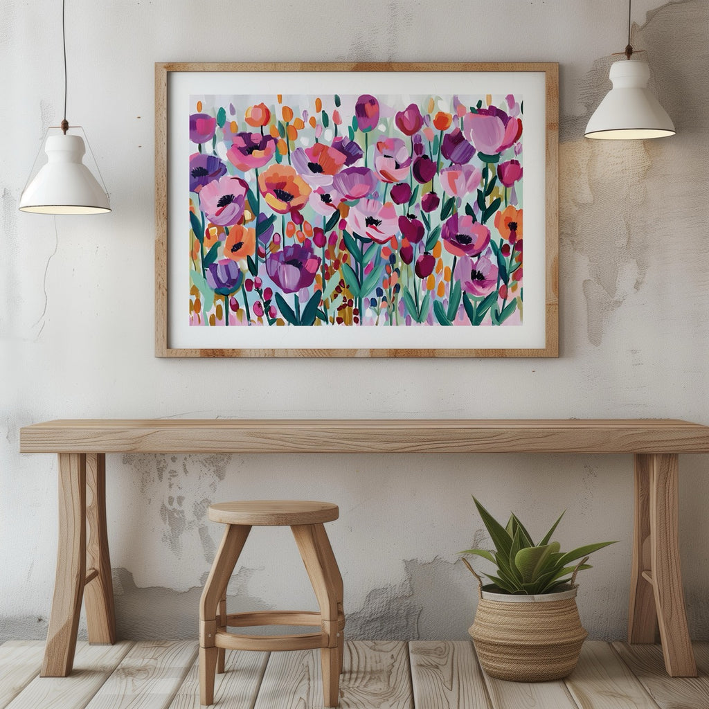 Vibrant Spring Floral Symphony - Rolled Poster Wall Art Print | House Prints